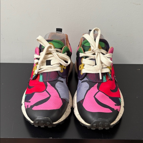 Flower Mountain Jin Lee Pampas Chance Sneakers lace up Pink Red Canvas US7.5 - Picture 5 of 14